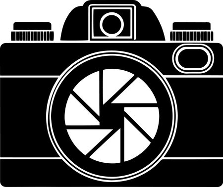 Camera icon isolated on white background. Vector illustration. Eps 10.のイラスト素材
