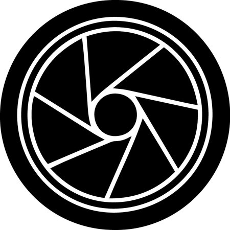 Cinema camera icon, black and white design, vector illustration.のイラスト素材