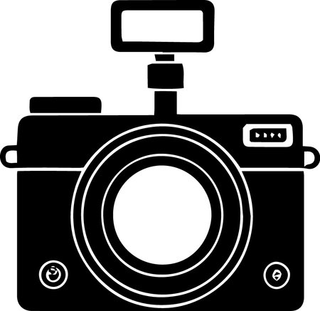 Illustration of a camera isolated on a white background, vector illustrationのイラスト素材