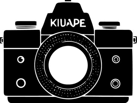 Illustration of a retro camera on a white background, vector illustrationのイラスト素材