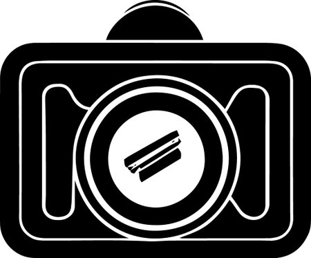 Camera icon isolated on white background. Vector illustration. Eps 10.のイラスト素材