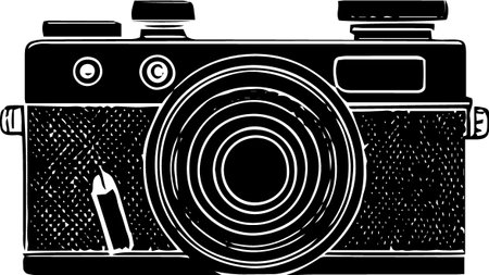 Vintage Camera.Vector illustration ready for vinyl cutting and t-shirt printing.のイラスト素材