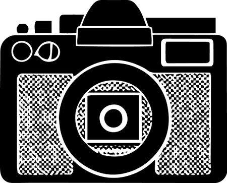 Retro Camera - Vector Illustration, Isolated On White Backgroundのイラスト素材