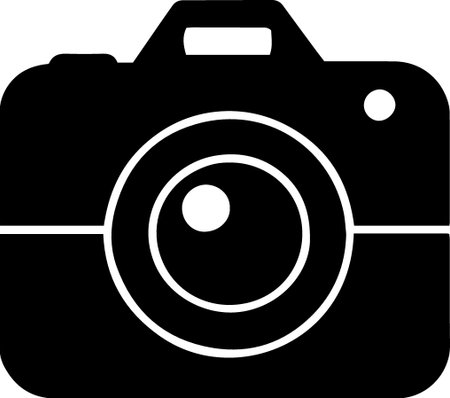 Camera icon isolated on white background. Photo camera icon. Vector Illustrationのイラスト素材