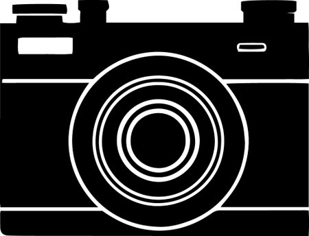 Illustration of a retro camera on a white background, vector illustrationのイラスト素材