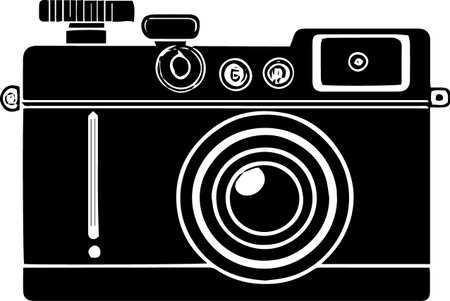 Vintage camera on a white background. Vector illustration for your designのイラスト素材