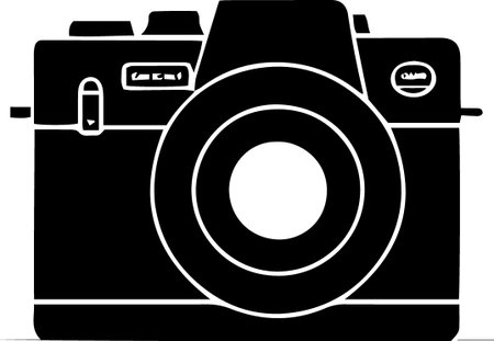 Black Camera icon isolated on white background. Vector Illustration EPS10のイラスト素材