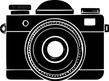Camera Icon Isolated on the White Background. Vector Illustration.のイラスト素材