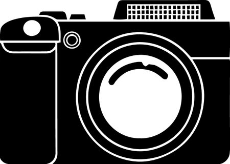 Black Camera icon isolated on white background. Vector Illustration EPS10のイラスト素材