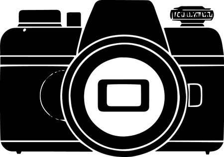 Camera Icon Isolated on a White Background. Vector Illustration.のイラスト素材
