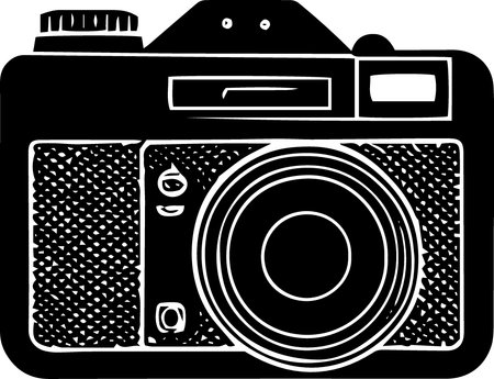 Vintage Camera.Vector Illustration Isolated on White Background.のイラスト素材