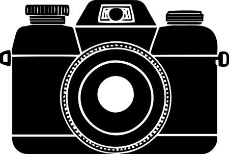 Illustration of a vintage camera on a white background, vector illustrationのイラスト素材