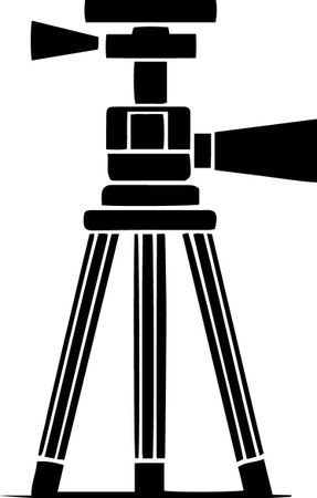 Tripod on a tripod. Vector illustration isolated on white backgroundのイラスト素材