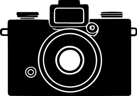 Retro photo camera isolated on a white background. Vector illustration.のイラスト素材