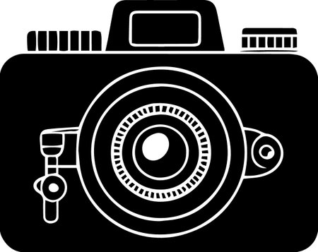 Camera Icon. Vector Illustration, Isolated On White Background.のイラスト素材