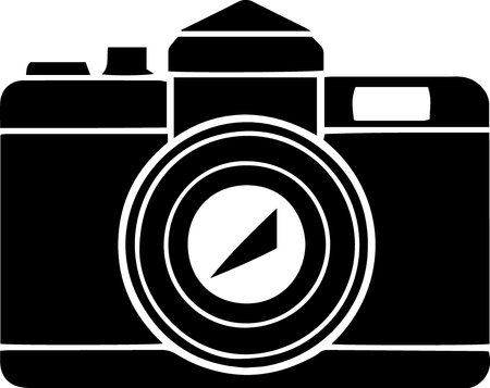 Camera Icon Isolated on White Background. Vector Illustration. EPS10のイラスト素材