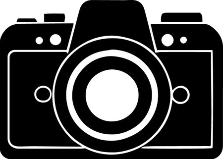 Camera icon isolated on white background. Vector illustration. Eps 10.のイラスト素材