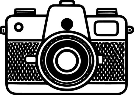 Retro Camera.Vintage Camera.Vector illustration ready for vinyl cutting.のイラスト素材