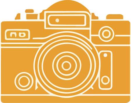 Illustration of a Camera Icon Isolated on a White Background.のイラスト素材