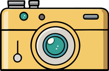 Illustration of a retro camera on a white background, vector illustrationのイラスト素材
