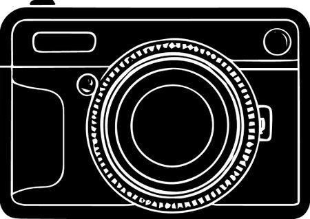 Camera Icon Isolated on the White Background. Vector Illustration.のイラスト素材