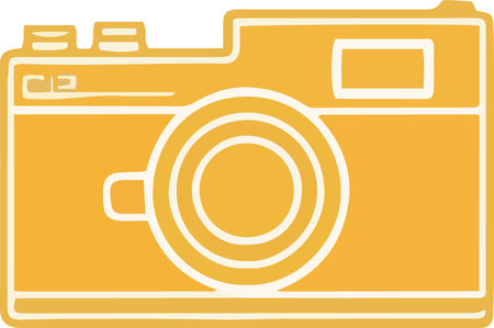 Illustration of a camera icon on a white background, vector illustrationのイラスト素材