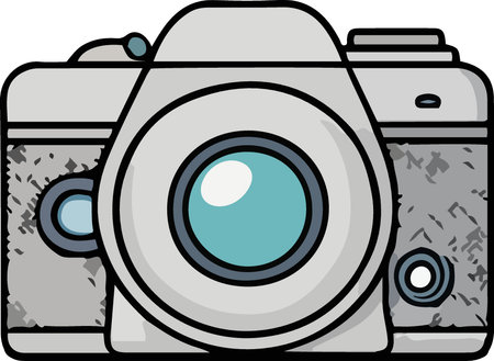 Illustration of a camera on a white background, vector illustration.のイラスト素材