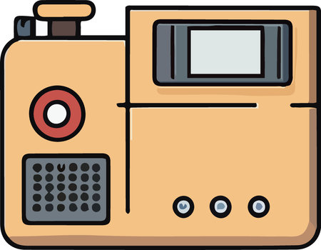 Illustration of a Sewing Machine on a white background, vector illustrationのイラスト素材