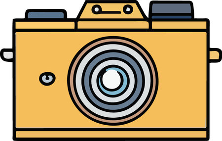 Use this image of a camera on your next design.  Everyone will love it!のイラスト素材