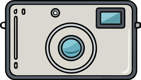 Illustration of a vintage camera on a white background, vector illustrationのイラスト素材