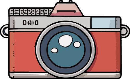 Illustration of a retro camera with the words Best Dad in itのイラスト素材