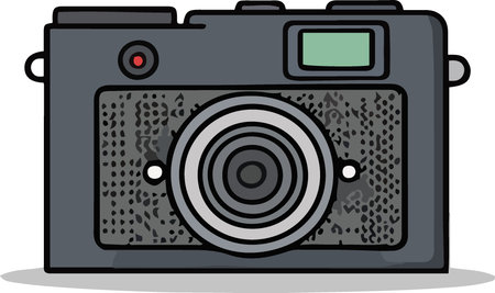 Retro camera isolated on a white background. Vector illustration. Eps 10のイラスト素材