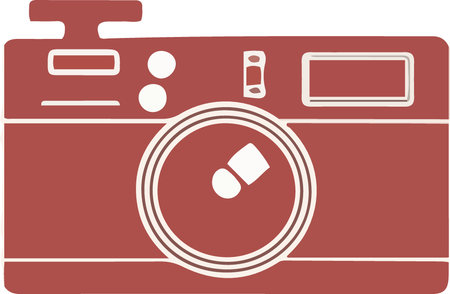 Retro camera icon. Vector illustration of a retro camera icon.のイラスト素材