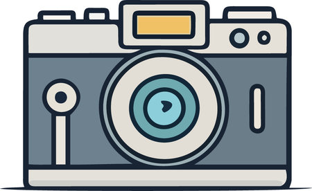 Illustration of a camera on a white background. Vector illustration.のイラスト素材