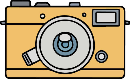 This is a perfect image of a retro camera.  Everyone will love it!のイラスト素材
