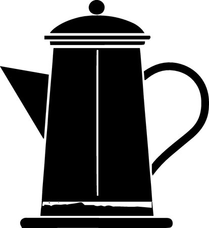 Illustration of a teapot isolated on a white background.のイラスト素材