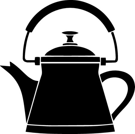 Illustration of a teapot isolated on a white background.のイラスト素材