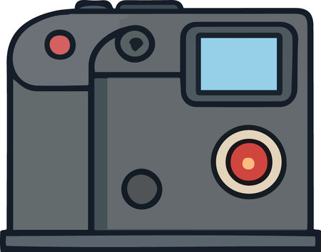 This is an illustration of a Retro Camera.  Add it to your next design.のイラスト素材