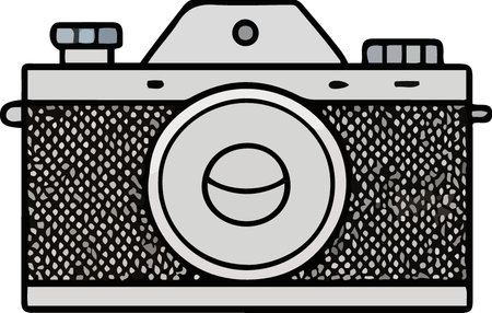 This is an illustration of a retro camera.  Perfect for your next design.のイラスト素材