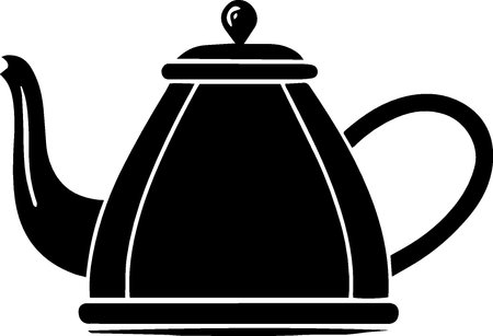 Teapot icon isolated on white background. Vector Illustration.のイラスト素材