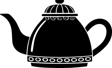 Teapot icon isolated on white background. Vector Illustration.のイラスト素材