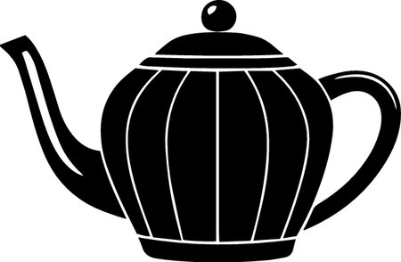 Teapot icon isolated on white background. Vector Illustration.のイラスト素材