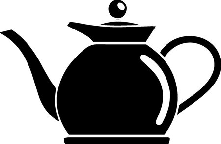 Teapot icon. Kitchen utensils. Vector illustration.のイラスト素材