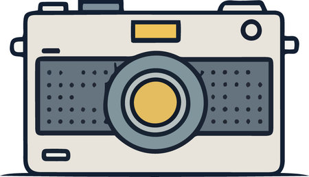 Use this image of a retro camera on your next design project.のイラスト素材