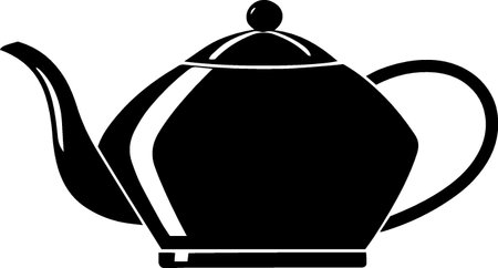 Teapot icon isolated on white background. Vector Illustration.のイラスト素材