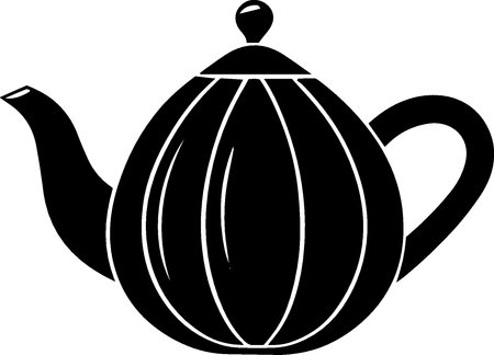 Teapot.Vector Illustration Isolated on white background.のイラスト素材
