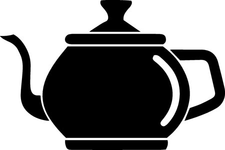 Teapot icon isolated on white background. Vector Illustration.のイラスト素材