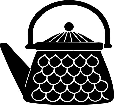 Illustration of a teapot isolated on a white background.のイラスト素材