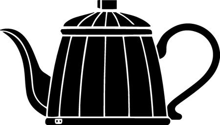 Teapot icon isolated on white background. Vector Illustration.のイラスト素材