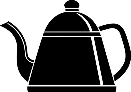 Illustration of a teapot isolated on a white background.のイラスト素材